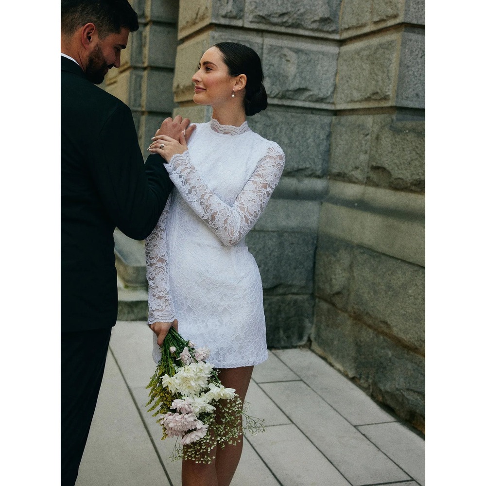 Park & Fifth White Lace Mini Dress